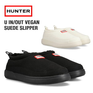 HUNTER n^[ C/AEg r[K XG[h Xbp fB[X Y Xb| u[c ubN zCg IN/OUT VEGAN SUEDE SLIPPER UFF7114REN
