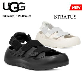 アグ サンダル ストラタス レディース スリッパ シューズ 靴 軽量 厚底 ストラップ ブラック ホワイト BLACK WHITE UGG W STRATUS 1152686