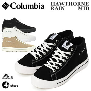 コロンビア ホーソンレイン ミッド スニーカー メンズ レディース ミッドカット シューズ ブラック ウォータープルーフ 靴 黒 防水 Columbia HAWTHORNE RAIN MID YU6041