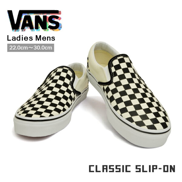 【スーパーSALE開催～11(金)1:59まで】 VANS バンズ クラシックスリッポン スニーカー メンズ レディース チェック ブラック/ホワイト CLASSIC SLIP-ON VN000EYEBWW