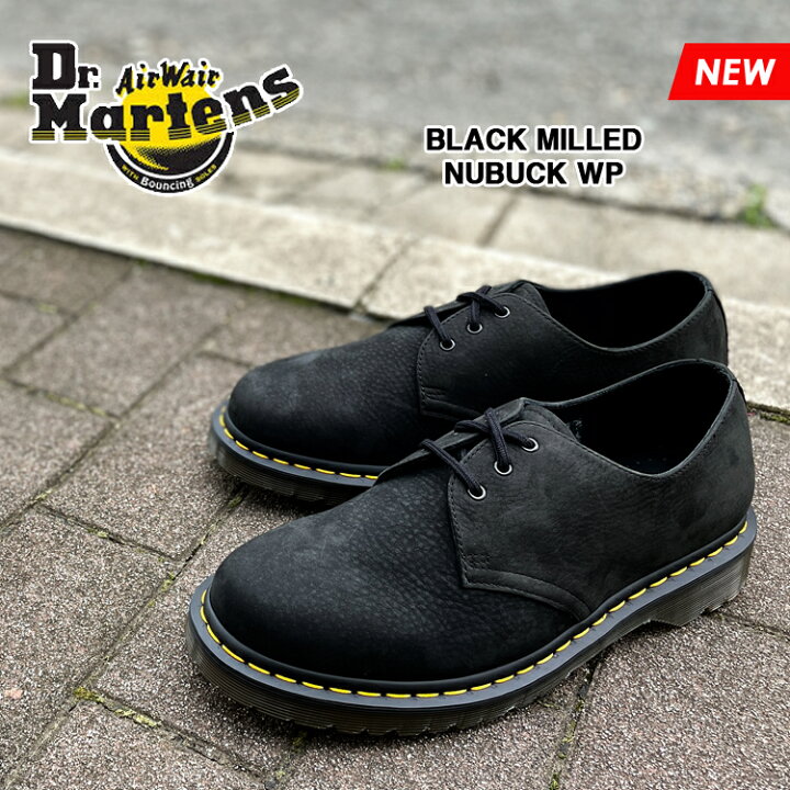 楽天市場】Dr.Martens ドクターマーチン 1461 BLACK MILLED NUBUCK WP 