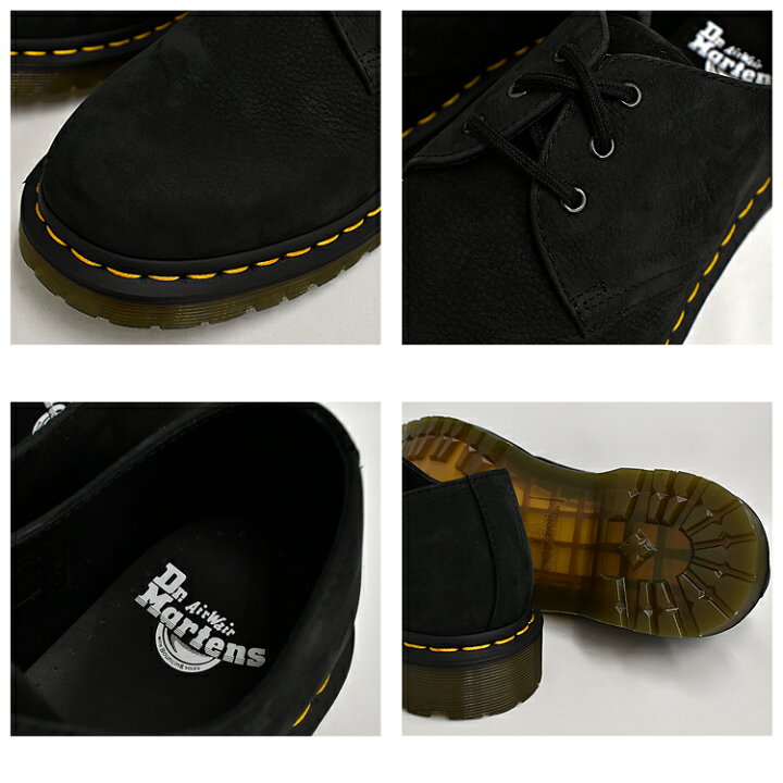 楽天市場】Dr.Martens ドクターマーチン 1461 BLACK MILLED NUBUCK WP 