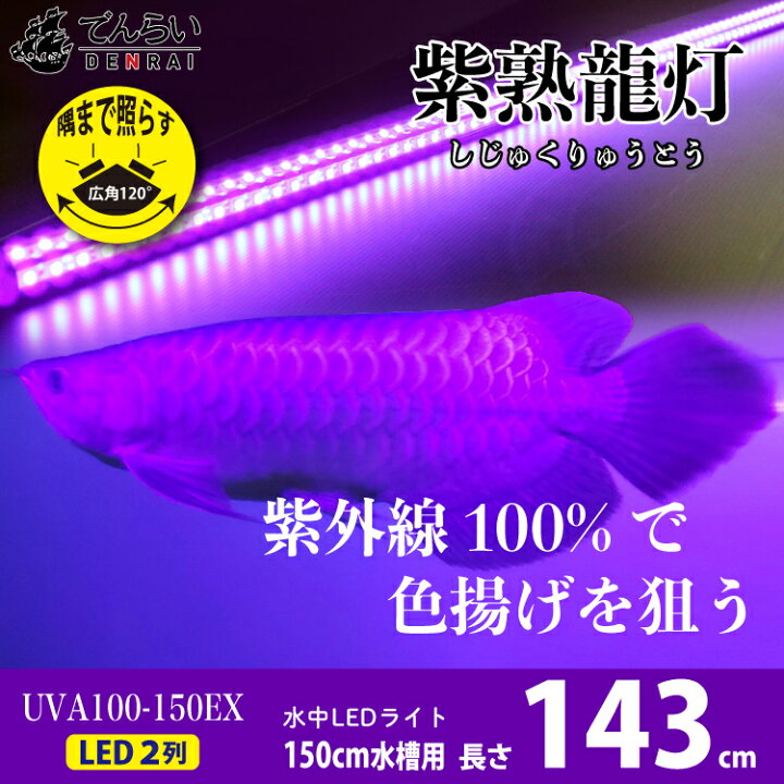 楽天市場】アロワナライト 紫外線 100％ 150cm水槽用 水槽ライト 色 