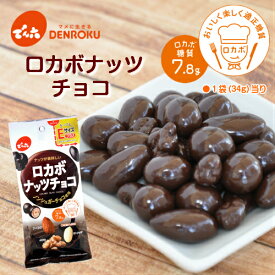 ロカボナッツチョコ 36g×10袋入 でん六 ロカボ 低糖質 糖質制限 ノンシュガー チョコレート 甘さ控えめ おやつ お菓子 お茶 菓子 ワイン 菓子 父の日 母の日 お買い物マラソン 2606