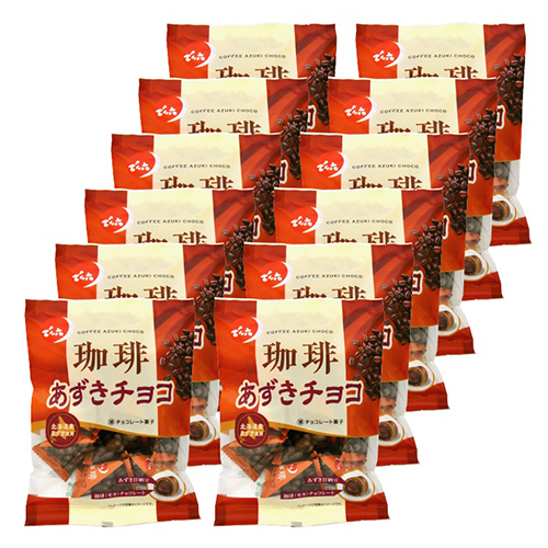 珈琲あずきチョコ 60g×12袋入【ケース販売】でん六 コーヒー モカ チョコレート 個包装 小袋 食べきり | でん六
