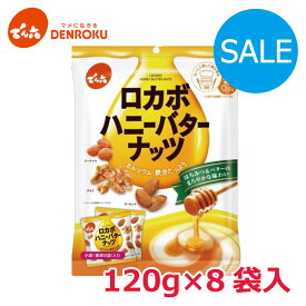＼訳あり／〈賞味期限 2025.12.25〉ロカボハニーバターナッツ 〈小袋入り〉120g×8袋入【ケース販売】でん六 小分け ロカボ 低糖質 糖質制限 甘さ控えめ おやつ お菓子 ピーナッツ
