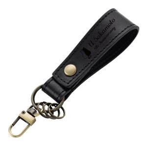 キーストラップ キーホルダー 名入れ 名前入り ネームタグ レザー 本革 栃木レザー 牛革 ヌメ革 刻印可能 イニシャル アルファベット チャーム キーリング キーチェーン ラゲッジタグ ハン