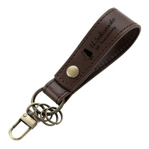 キーストラップ キーホルダー 名入れ 名前入り ネームタグ レザー 本革 栃木レザー 牛革 ヌメ革 刻印可能 イニシャル アルファベット チャーム キーリング キーチェーン ラゲッジタグ ハン