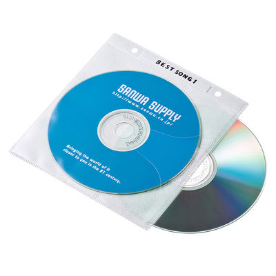 送料無料 サンワサプライ DVD 爆買い送料無料 CD不織布ケース ホワイト FCD-FR100WN 定番スタイル リング穴付