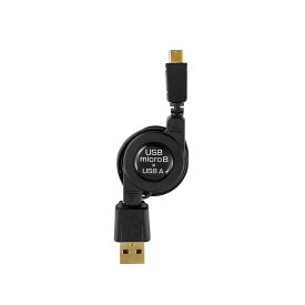 【店内全品P5倍・27日9:59まで】エルパ [USB A －USB micro B] USB巻取ケーブル USB-MIR080