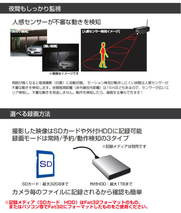 楽天市場】エルパ 防犯カメラ 屋外用 ワイヤレスカメラ1台＋モニタ1台 