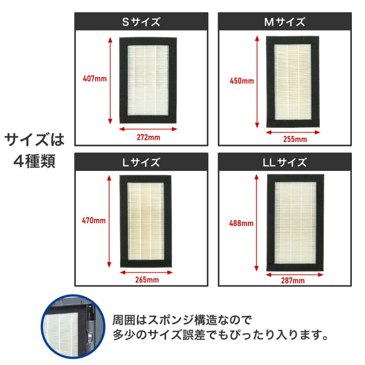 楽天市場】エルパ 空気清浄機用 高性能フィルター 汎用 各社対応