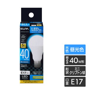 �G���p LED�d�� �~�j�N���v�g�����` ����E17 40W�` �����F 5�N�ۏ� LDA4D-G-E17-G4103