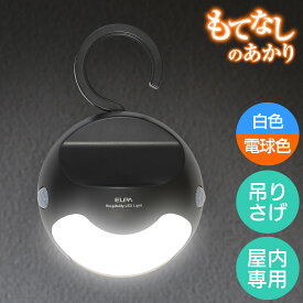 【店内全品P5倍・24日20時から】エルパ もてなしのあかり LED 明暗人感センサーライト 吊りさげ型 HLH-2205