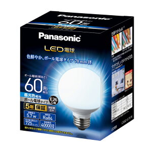 �p�i�\�j�b�N LED�d�� �{�[�����` G70 E26 60W�` �����F LDG6DG70W