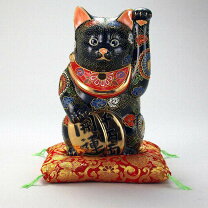 楽天市場】招き猫 黒 九谷焼の通販