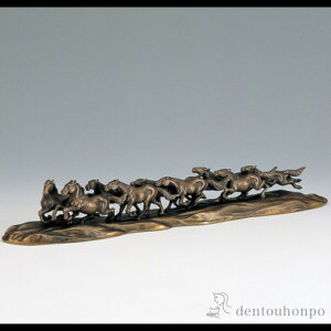 【LINE登録で300円クーポン】 銅製 九頭馬台付 ( 木札名入れ有料 子 辰 龍 午 丑 高岡銅器 結婚 出産 内祝い 引き出物 金婚式 誕生日プレゼント 還暦祝い 古希 喜寿 米寿 退職 定年 プレゼント