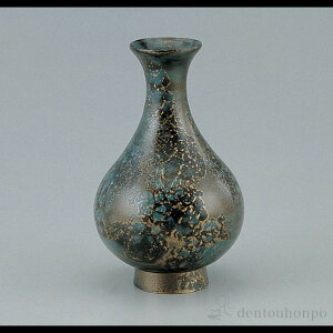 【LINE登録で300円クーポン】 花瓶 しらさぎ ムラグリーン ( 木札名入れ有料 花瓶 フラワーベース 花器 仏間 おすすめ 高岡銅器 周年 創立 上場 竣工 開店 事務所移転 開業 プレゼント お祝い