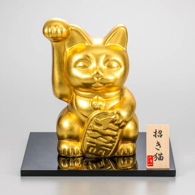 【LINE友達で300円OFFクーポン】 開運 招き猫 右手 L ( 箔一 木札名入れ有料 置物 幸運 開運 開店祝い 風水 金沢金箔 結婚 出産 内祝い 引き出物 金婚式 誕生日プレゼント 還暦祝い 古希 喜寿 米寿 退職 定年 プレゼント お祝い お返し お礼 令和 両親 父 母 男性 女性 )