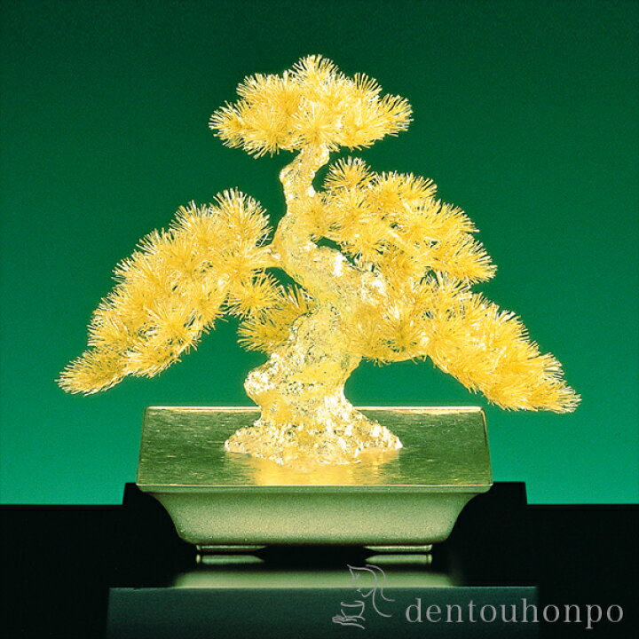 楽天市場】純金 盆栽 松 C 5号・250g ( 光則（金工芸） 木札名入れ有料 