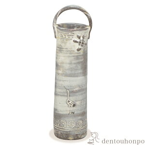 【LINE登録で300円クーポン】 一輪挿し 粉引鶴亀 ( 名入れ有料 花瓶 おしゃれ 花器 フラワーベース おすすめ 清水焼 京焼 結婚 出産 内祝い 引き出物 金婚式 誕生日プレゼント 還暦祝い 古希 喜