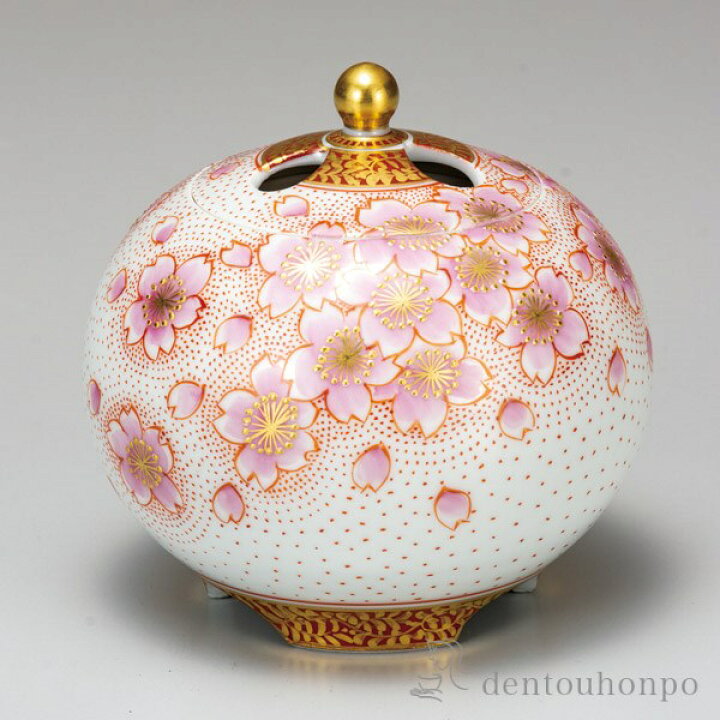 楽天市場】【LINE登録で300円クーポン】 九谷焼 香炉 金襴手桜 3号  