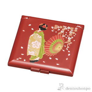 【LINE登録で300円クーポン】 コンパクト 京桜 ( 名入れ有料 ハンドミラー コンパクト お土産 記念品 アンティーク 山中漆器 結婚 出産 内祝い 引き出物 金婚式 誕生日プレゼント 還暦祝い 古