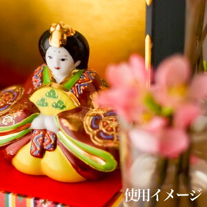 【九谷焼】雛人形金彩錦盛3号
