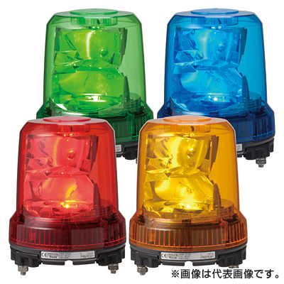 パトライト 強耐振大 型LED回転灯 RLR-M1-P-G 緑 （DC12/24V兼用） 取付ピッチΦ120 (ボルト間隔約104mm）