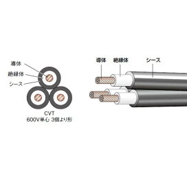 楽天市場】新品 CVT100SQx3C ケーブル（電線） 5m巻 領収書可能  