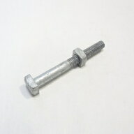 Aトレード 四角ボルト 4分×120mm ナット付 溶融亜鉛メッキ