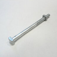 四角ボルト M12×100mm ナット付 溶融亜鉛メッキ 12-100BN
