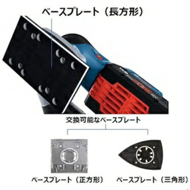 楽天市場】BOSCH コードレスオービタルサンダー 本体のみ DC18V 3種類 
