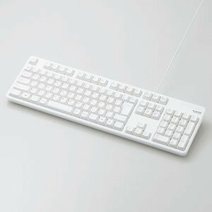 ELECOM �L���L�[�{�[�h �e���L�[�t �����u�������� �z���C�g TK-FCM104WH