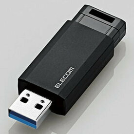 ELECOM ノック式USBメモリ USB3.1(Gen1)対応 128GB ブラック MF-PKU3128GBK