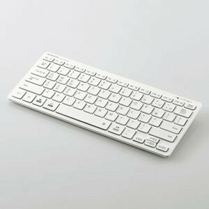 ELECOM 薄型ワイヤレスキーボード ミニタイプ Bluetooth3.0方式 テンキーなし パンタグラフ式 ホワイト TK-FBP102WH
