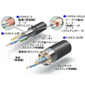 伸興電線 【切売販売】 着色識別ポリエチレン絶縁耐燃性ポリエチレンシースケーブル 1.2mm 20対 10m単位切り売り EM-FCPEE-S1.2*20P