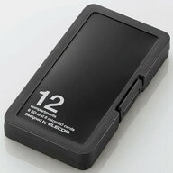 ELECOM SD・microSDカードケース プラスチックタイプ SDカード6枚+microSDカード6枚収納 ブラック CMC-SD…