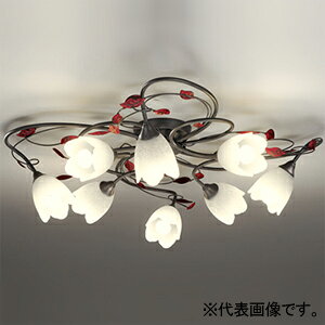 オーデリック LEDシャンデリア 高演色LED 〜8畳用 LED電球ミニクリプトン形 8灯 口金E17 OC257025NR