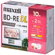 マクセル 録画用ブルーレイディスク BD-RE DL ひろびろワイドレーベルディスク くり返し録画用 50GB(2層)…