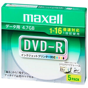 }NZ f[^pDVD-R Ђт냏Ch[xfBXN 1L^p Ж4.7GB 1`16{Ή 5 DR47WPD.S1P5SA