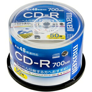}NZ f[^pCD-R Ђт[xfBXN 700MB 2`48{Ή 50 CDR700S.WP.50SP