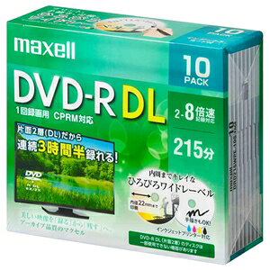 }NZ ^pDVD-R DUAL LAYER Ђт냏Ch[xfBXN 1^p Ж2w8.5GB DRD215WPE.10S