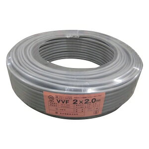 ���g�d�� VVF�P�[�u�� 600V �r�j���≏�r�j���V�[�X�P�[�u�����` 2.0mm 2�S 100m�� �D�F VVF2.0×2C×100m