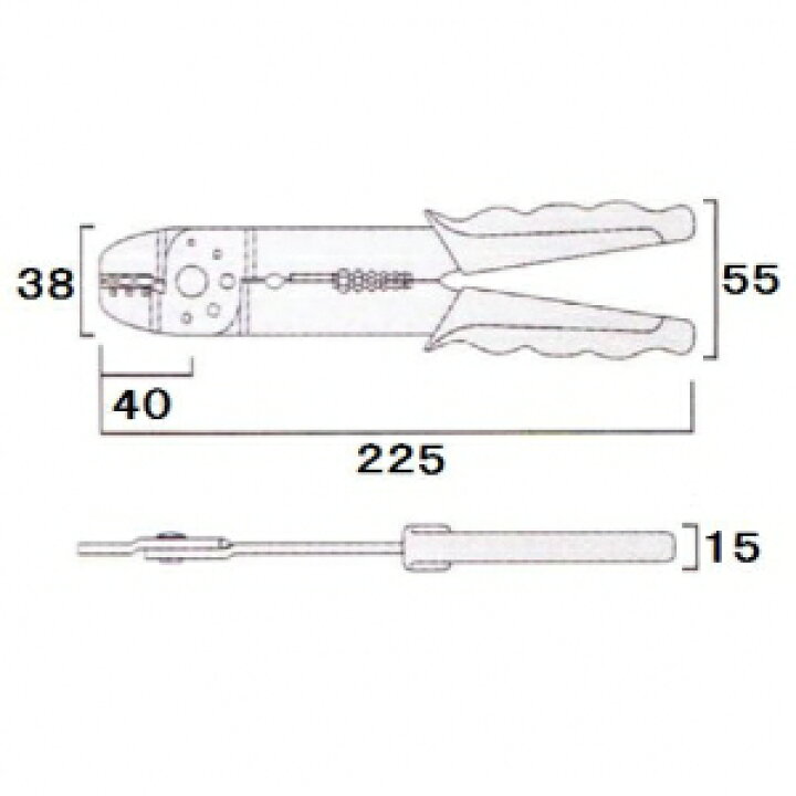 楽天市場】フジ矢 万能電工ペンチ 裸圧着端子用 サイズ:225mm FA102 : 電材堂
