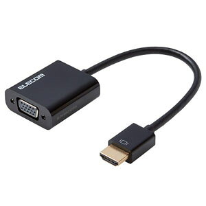 ELECOM HDMIpVGAϊA_v^ HDMIIX-VGAX 0.15m AD-HDMIVGABK2
