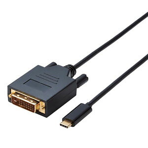 ELECOM Type-CpDVIϊP[u TypeCIX-DVIIX 1m CAC-CDVI10BK