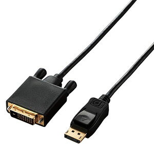 ELECOM DisplayPortpDVIϊP[u DisplayPortIX-DVIIX 1m CAC-DPDVI10BK