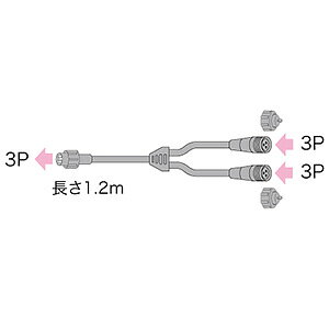 �W�F�t�R�� Y�^����R�[�h 3P SJ-NH�V���[�Y�p ����1.2m SJ-NH06-Y12-3P