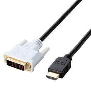 ELECOM HDMI-DVI�ϊ��P�[�u�� HDMI�I�X-DVI-D18+1�s���I�X ����2m DH-HTD20BK
